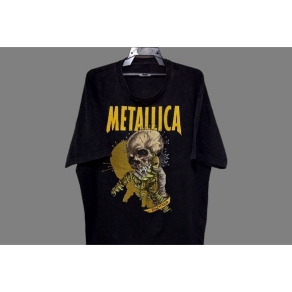 Gildan Other - 90s Metallica America Heavy Metal T-Shirt, Skull Shirts Thrash Metal Band Tees